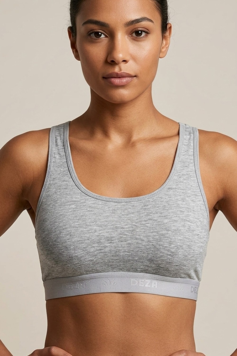 Aura Collections Kalın Askılı Çıkarılabilir Pedli Pamuk Büstiyer Bralet Toparlayıcı Sporcu Atleti Crop Top görsel 8
