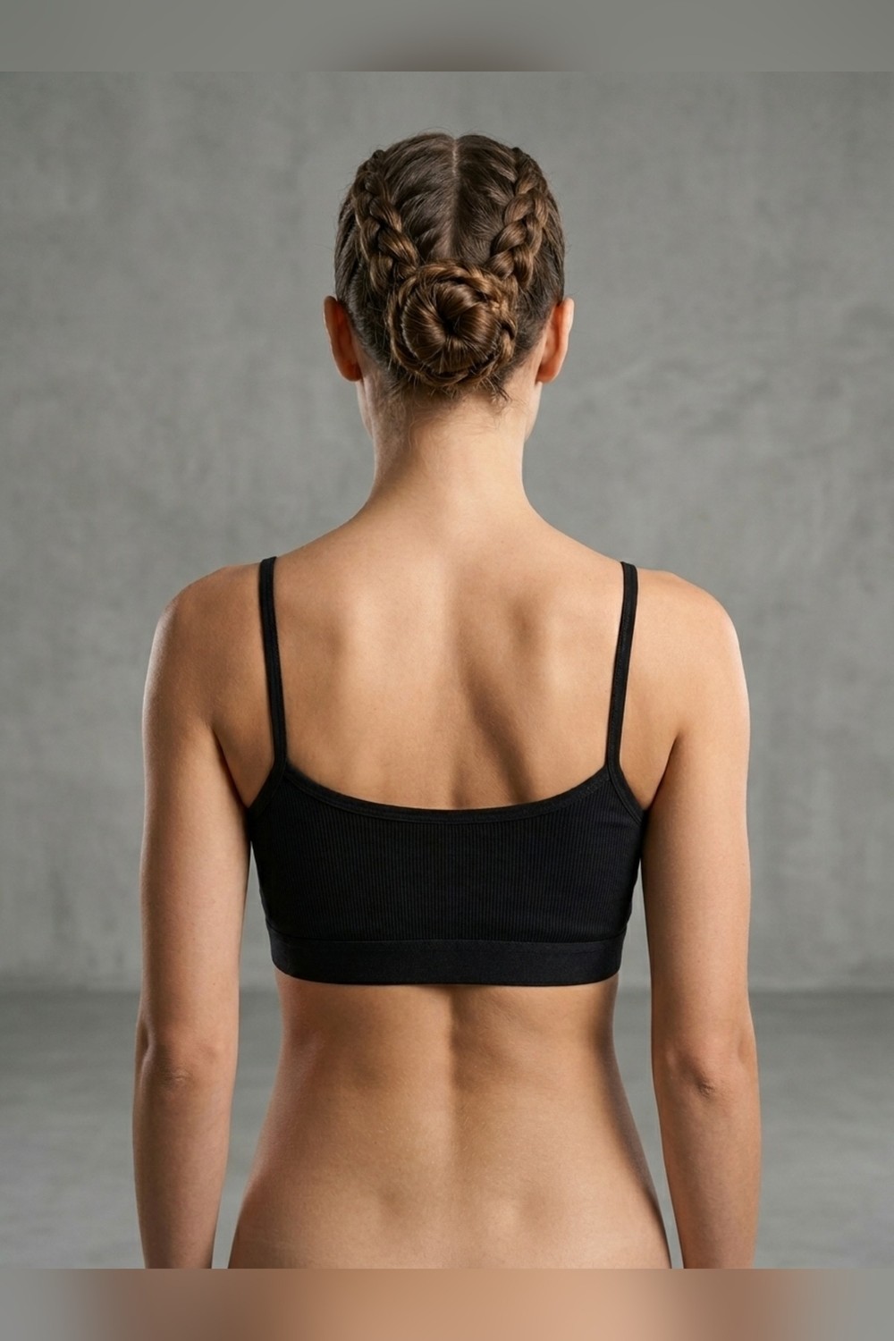 Aura Collections Ince Ip Askılı Çıkarılabilir Pedli Fitilli Pamuk Bralette Büstiyer Crop görsel 2