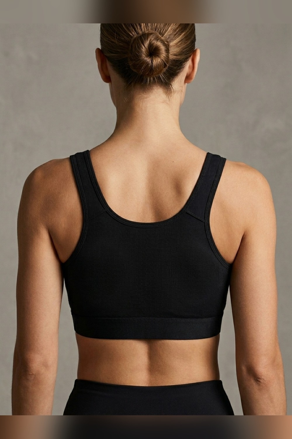 Aura Collections Büyük Beden Kalın Askılı Çıkarılabilir Pedli Fitilli Pamuk Büstiyer Bralet Atlet Spor Sütyen Crop Top Siyah Beyaz Ten