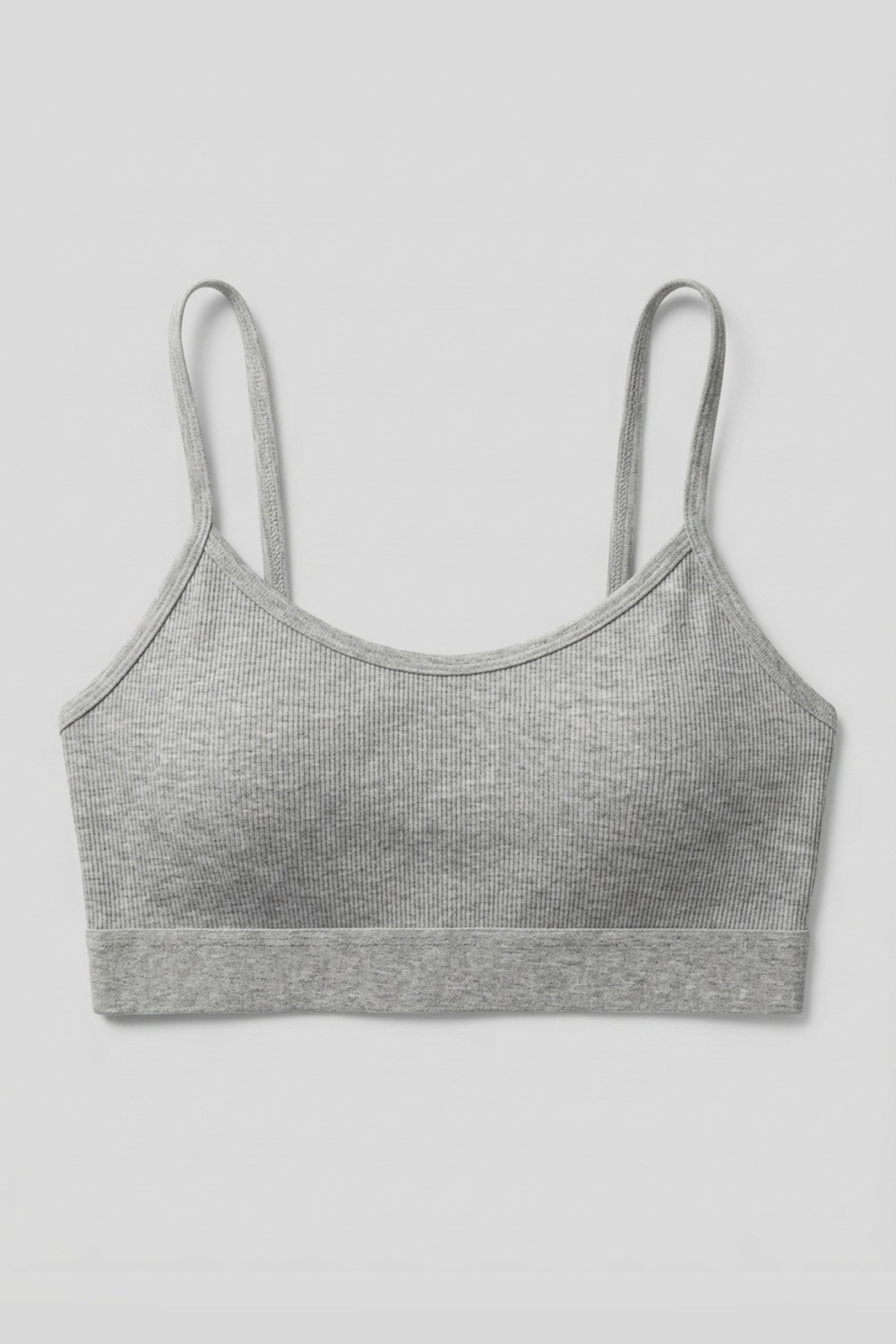 Aura Collections Ince Ip Askılı Çıkarılabilir Pedli Fitilli Pamuk Bralette Büstiyer Crop görsel 7