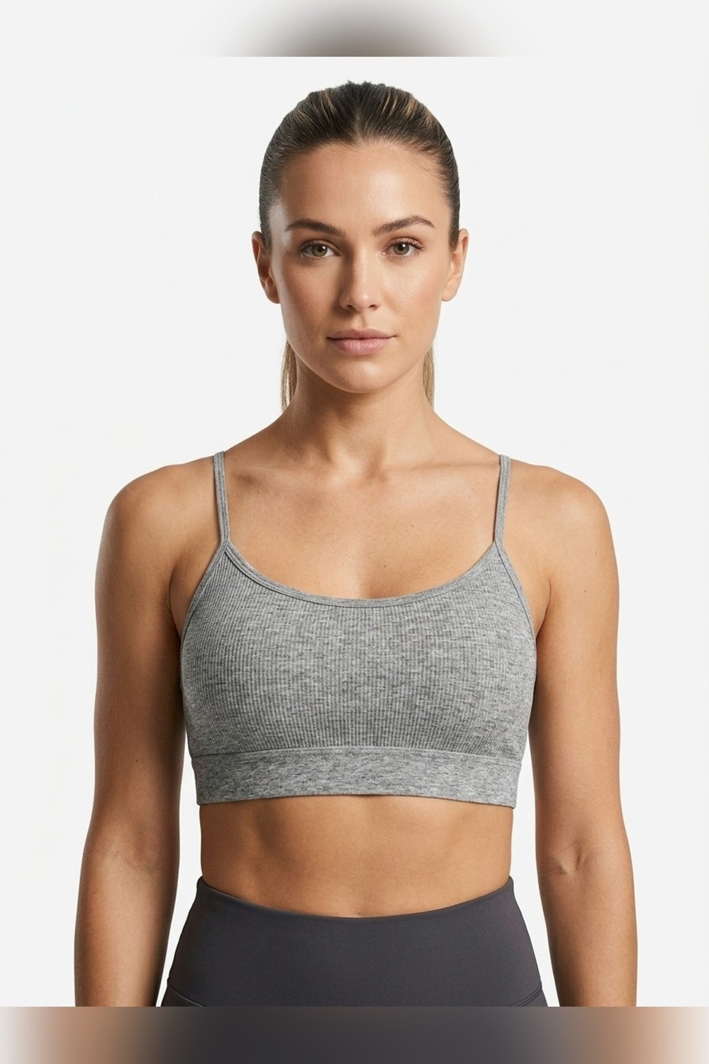 Aura Collections Ince Ip Askılı Çıkarılabilir Pedli Fitilli Pamuk Bralette Büstiyer Crop görsel 8