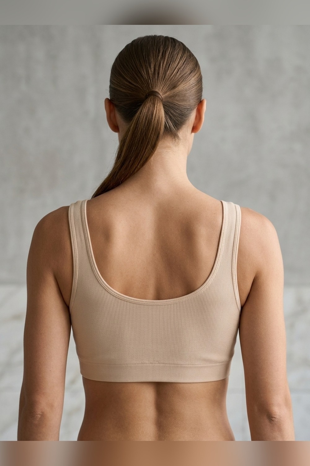 Aura Collections Büyük Beden Kalın Askılı Çıkarılabilir Pedli Fitilli Pamuk Büstiyer Bralet Atlet Spor Sütyen Crop Top Siyah Beyaz Ten