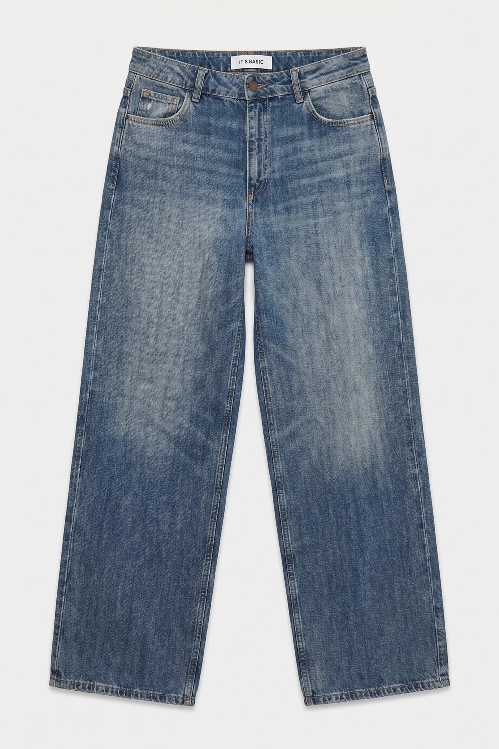 It's Basic Kadın T.Kot Rengi 4w6-31 Low Rise Straight Fit Denim Jean görsel 4