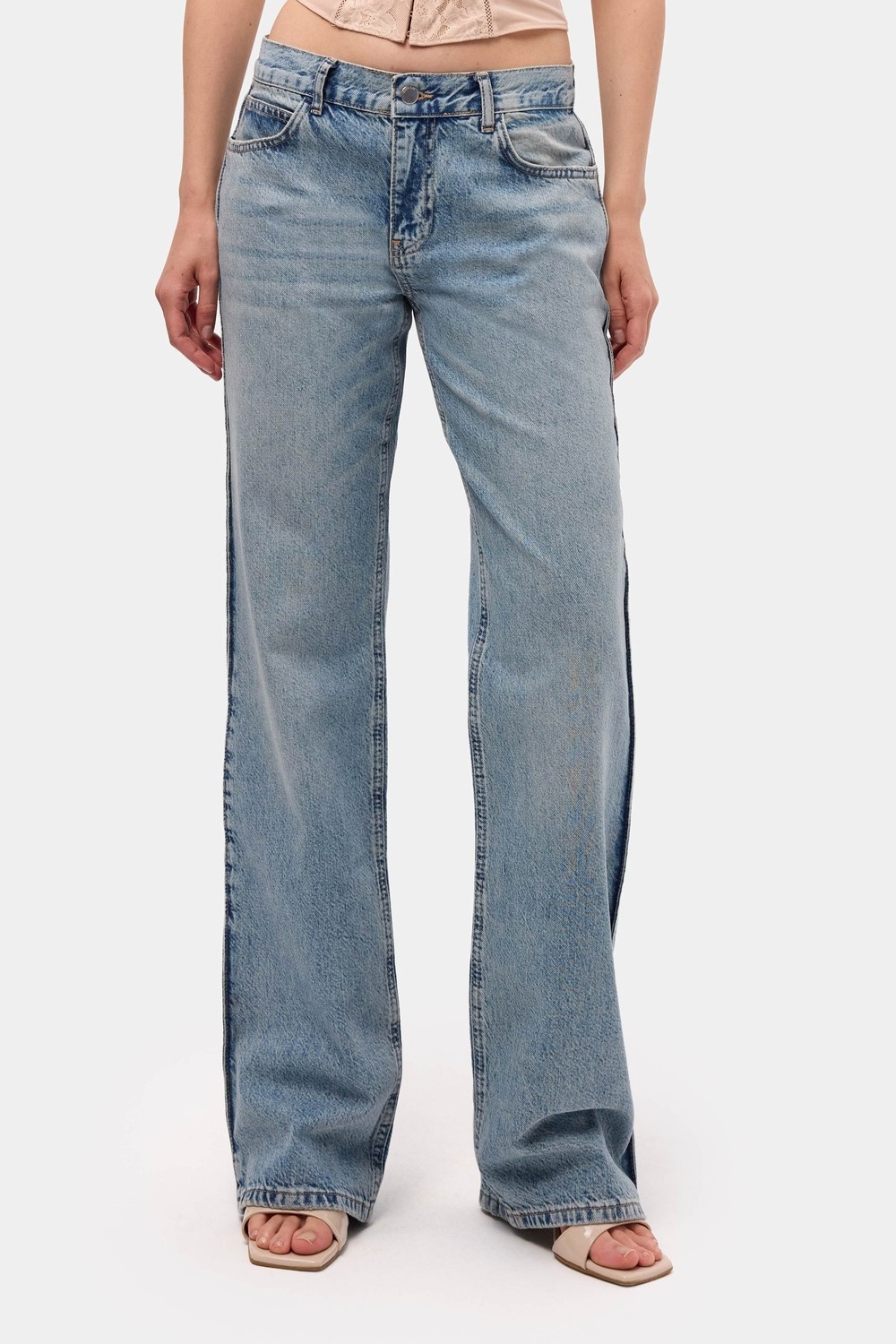 It's Basic Kadın Kot Renk 4s6-32 Bootcut Fit Orta Bel Denim Jean
