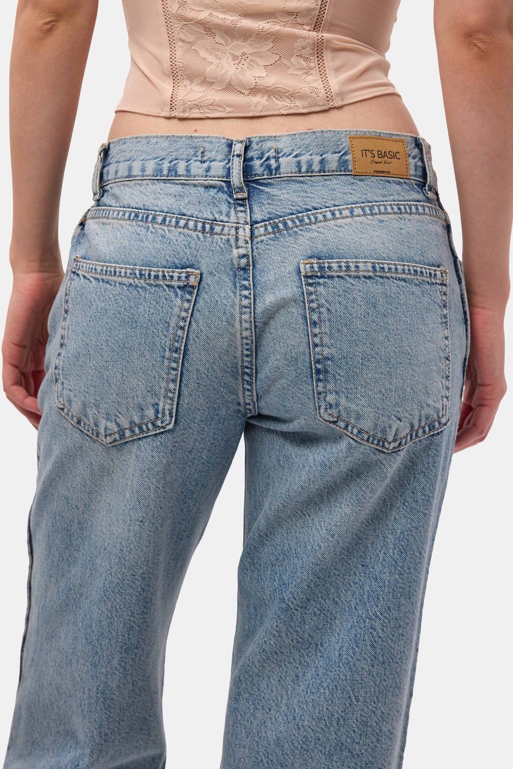 It's Basic Kadın Kot Renk 4s6-32 Bootcut Fit Orta Bel Denim Jean görsel 2