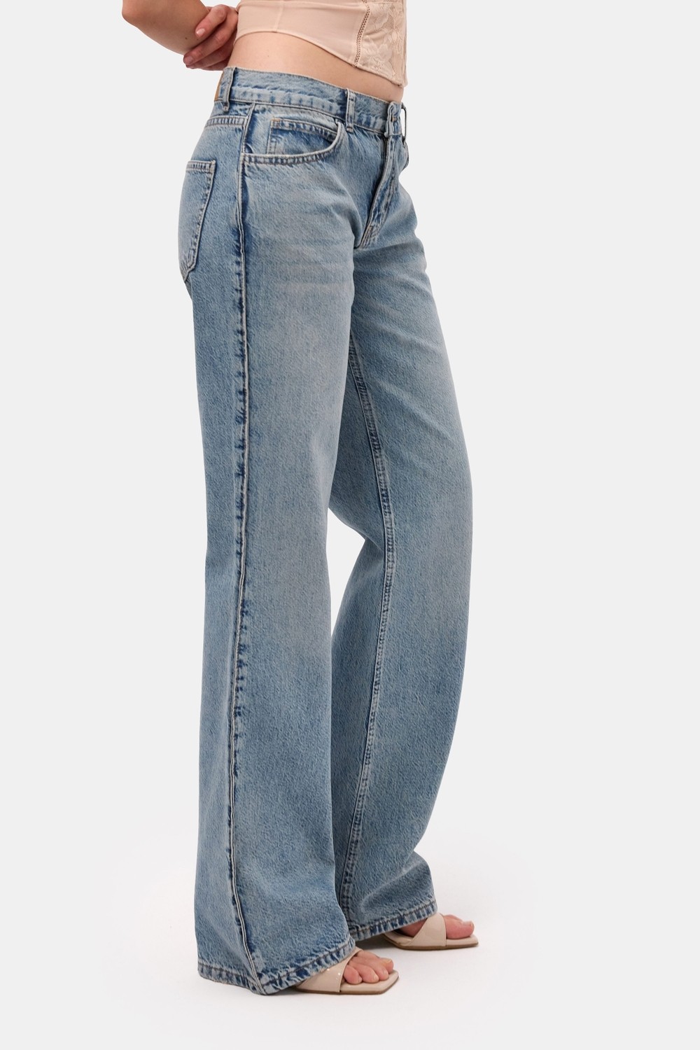 It's Basic Kadın Kot Renk 4s6-32 Bootcut Fit Orta Bel Denim Jean görsel 4