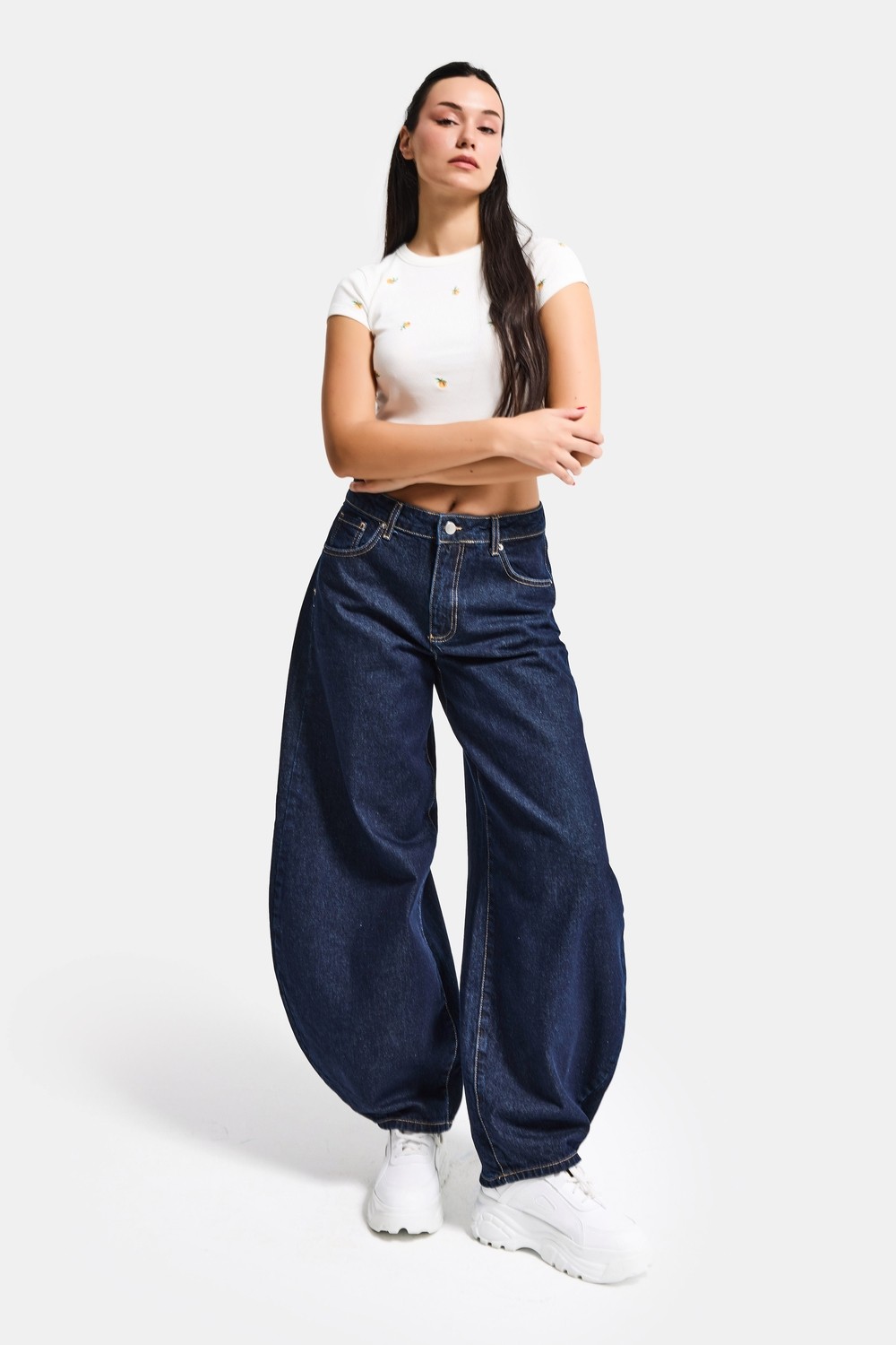 It's Basic Kadın Ice 4s6-3 Mega Balon Fit %100 Koton Denim Jean görsel 3