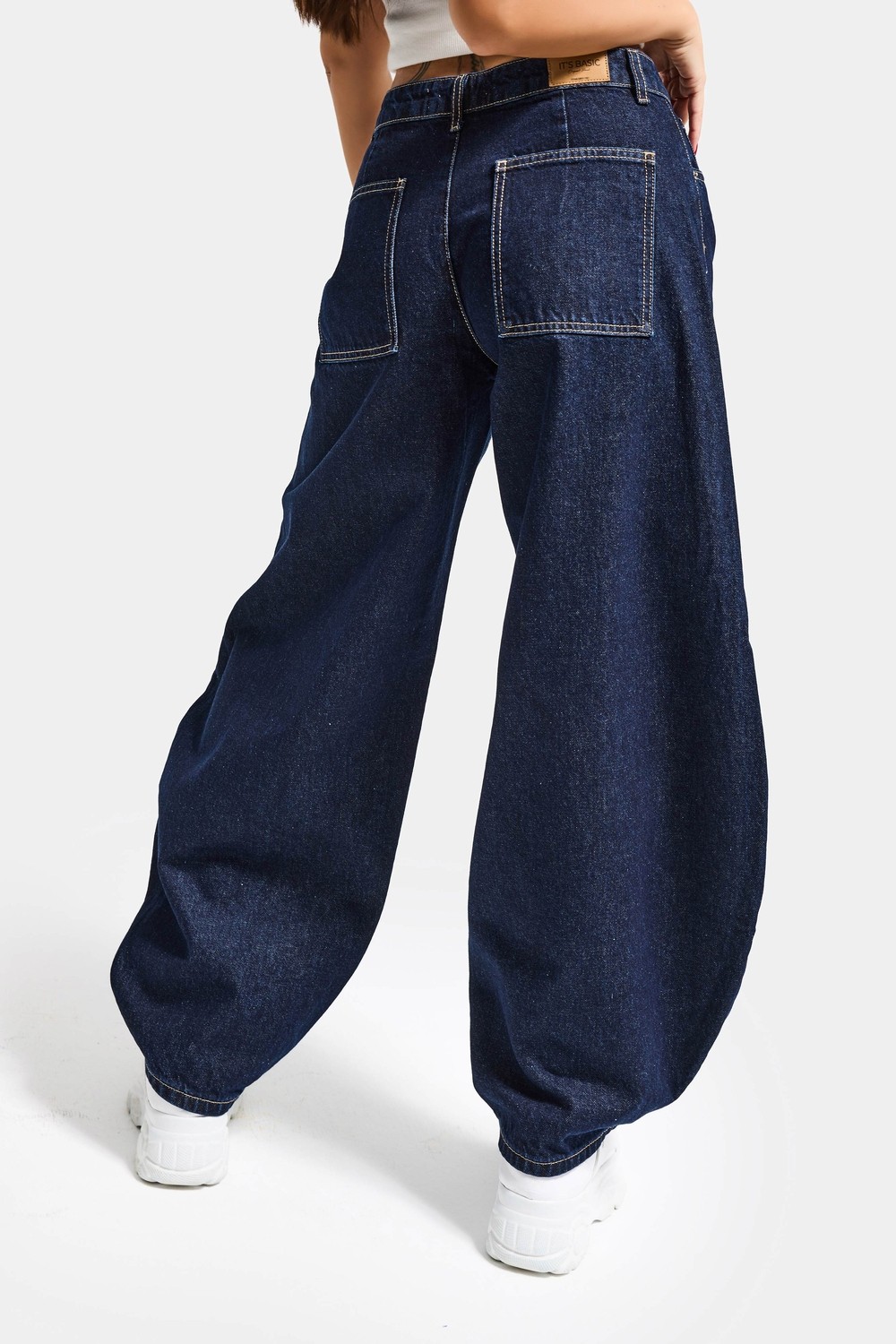 It's Basic Kadın Ice 4s6-3 Mega Balon Fit %100 Koton Denim Jean görsel 4