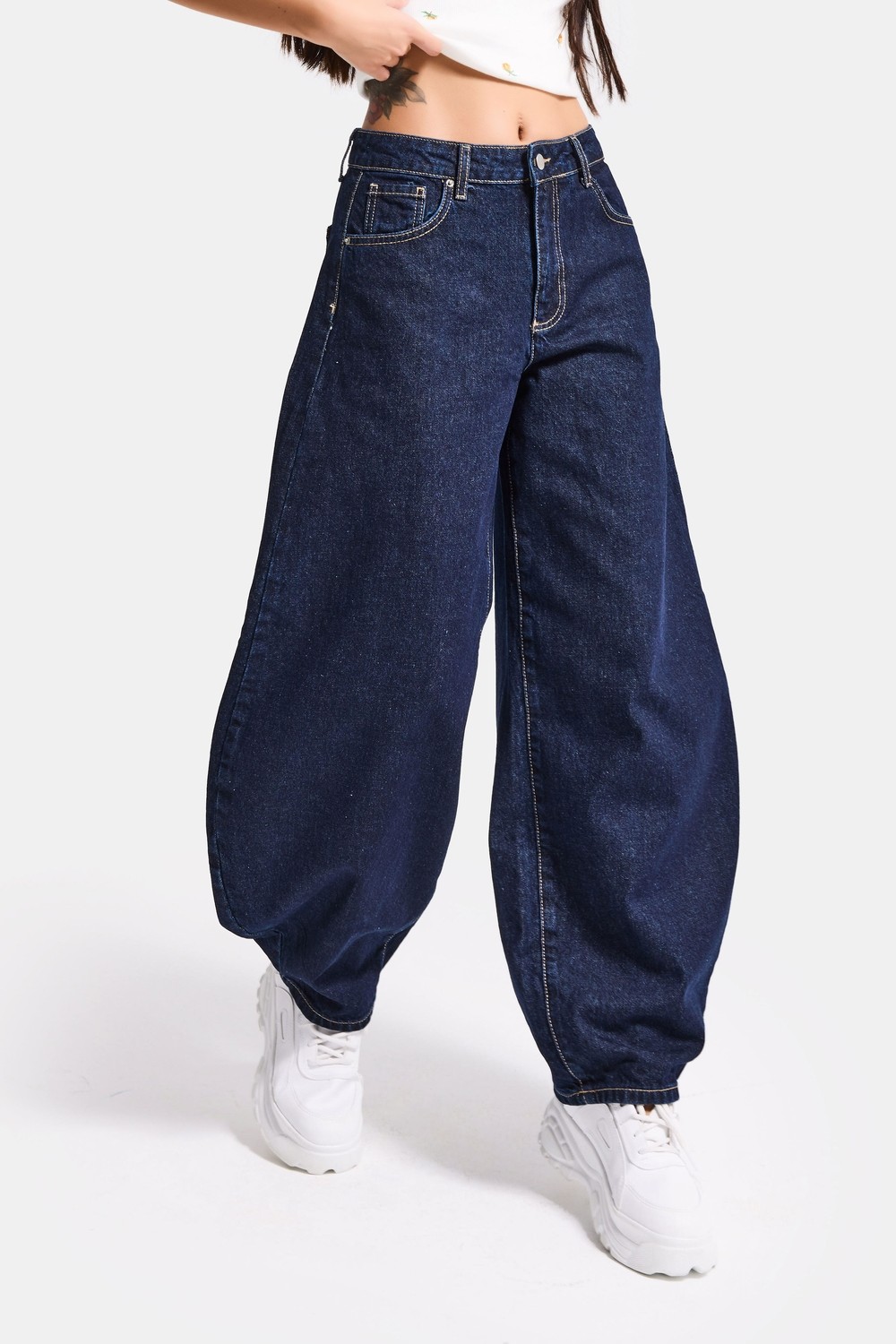 It's Basic Kadın Ice 4s6-3 Mega Balon Fit %100 Koton Denim Jean görsel 6