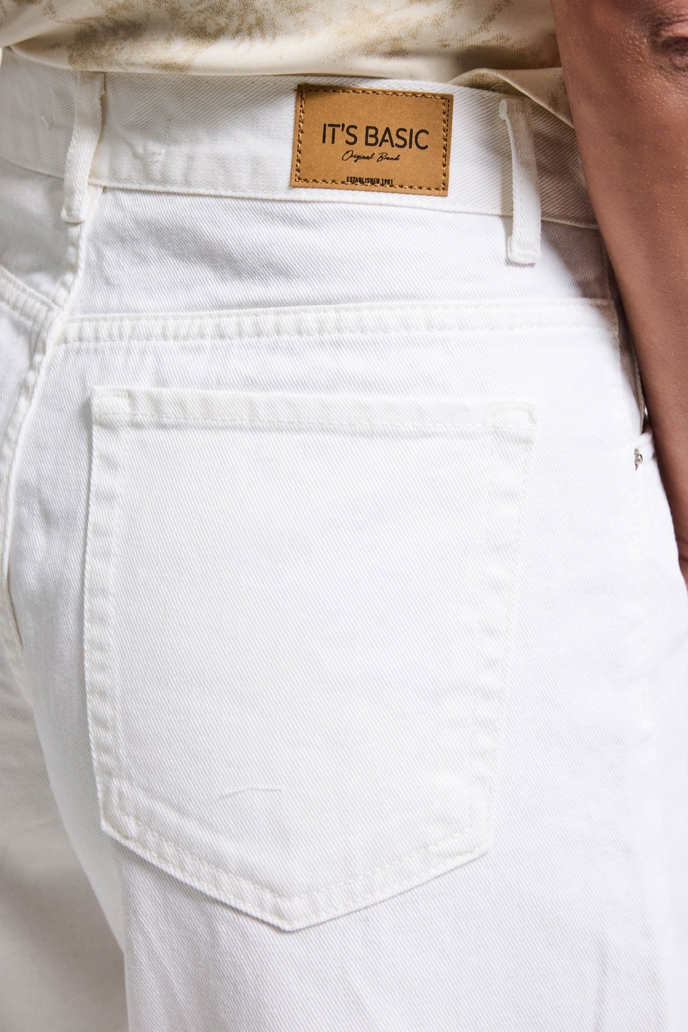 It's Basic Kadın Kırmızı Hera 6s6-19 Palazzo Fit Bol Kesim Denim Jean görsel 5