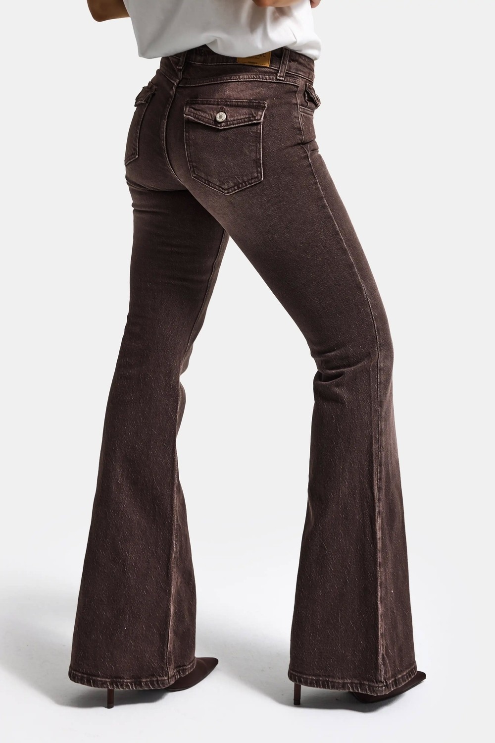 It's Basic Kadın Mavi Renk 2w5-5 SLN05 Midrise Flare Fit Esnek Kumaş İç Boy 83cm Denim Jean