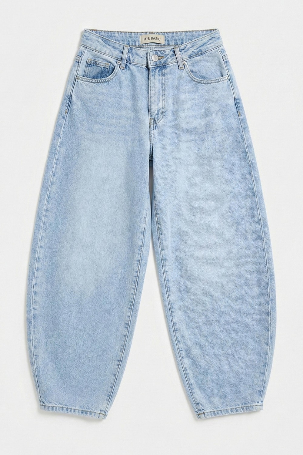It's Basic Kadın Ice 4s6-3 Mega Balon Fit %100 Koton Denim Jean görsel 7