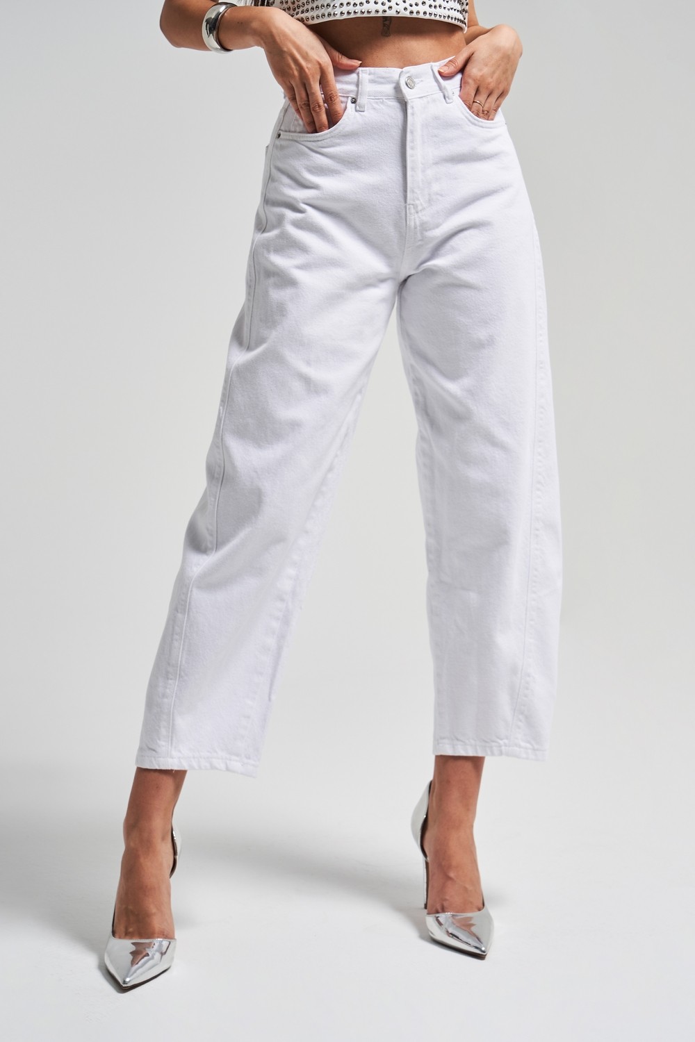 It's Basic Kadın Kot Koyu Tint Renk Venüs Carrot Fit Bol Kesim Denim Jean