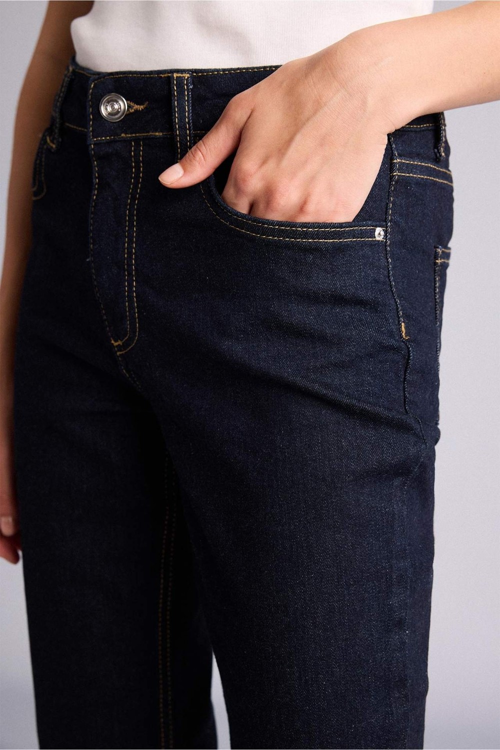 DeFacto İndigo Kapri Jean Pantolon I0177AX26HS görsel 4
