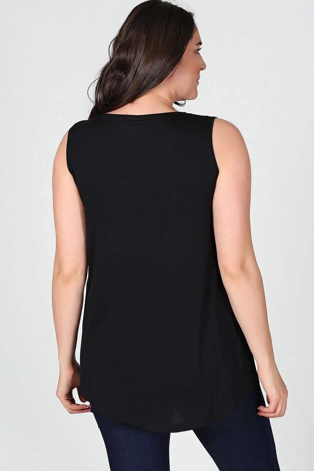 Curvy Trend Büyük Beden Kolsuz Viskon Basic Bluz Kırmızı görsel 7