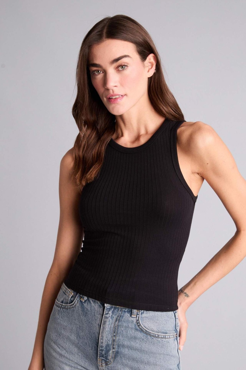 DeFacto Slim Fit Halter Yaka Fitilli Atlet A8859AX26SM görsel 4