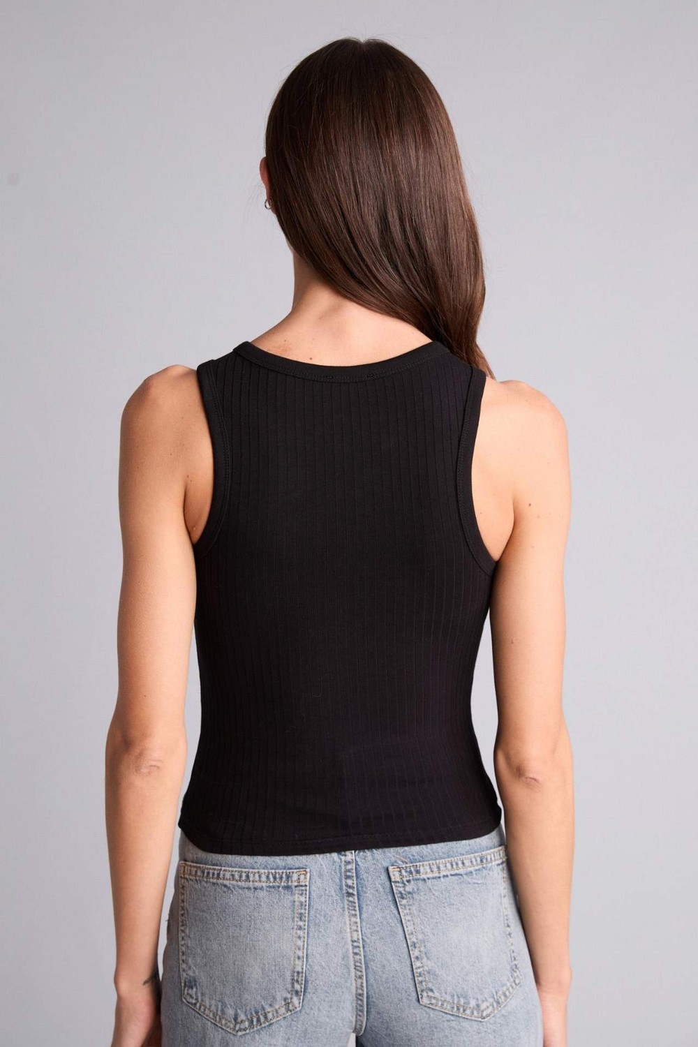 DeFacto Slim Fit Halter Yaka Fitilli Atlet A8859AX26SM görsel 6