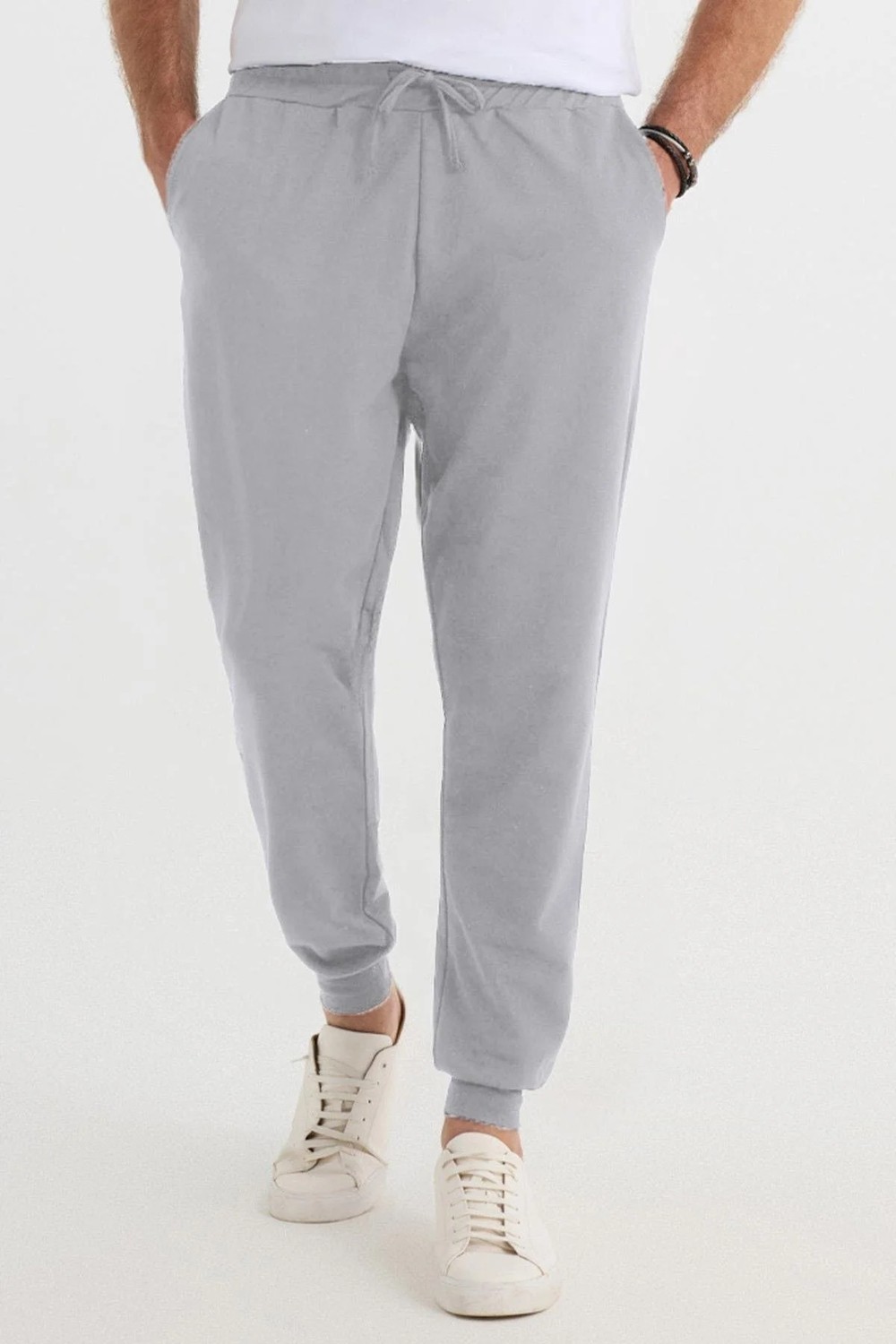 Tudors Erkek 3'lü Lacivert-Gri-Siyah Regular Fit Beli Bağcıklı Jogger Cepli Lastikli Paça Eşofman Altı görsel 3