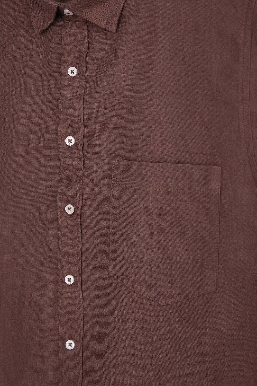 Tudors Erkek Regular Fit Klasik Kesim Oversize %100 Pamuk Keten Doku Cepli Beyaz Gömlek görsel 5