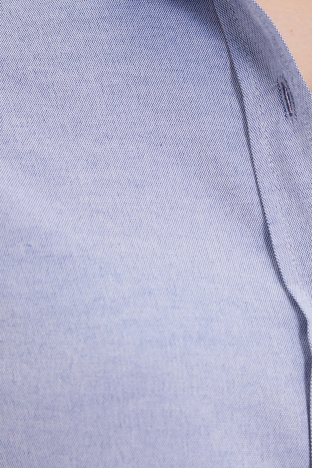 Tudors Kadın Slim Fit Dar Kesim Uzun Kollu Pamuklu Vücuda Oturan Dokulu Açık Lacivert Basic Gömlek görsel 7