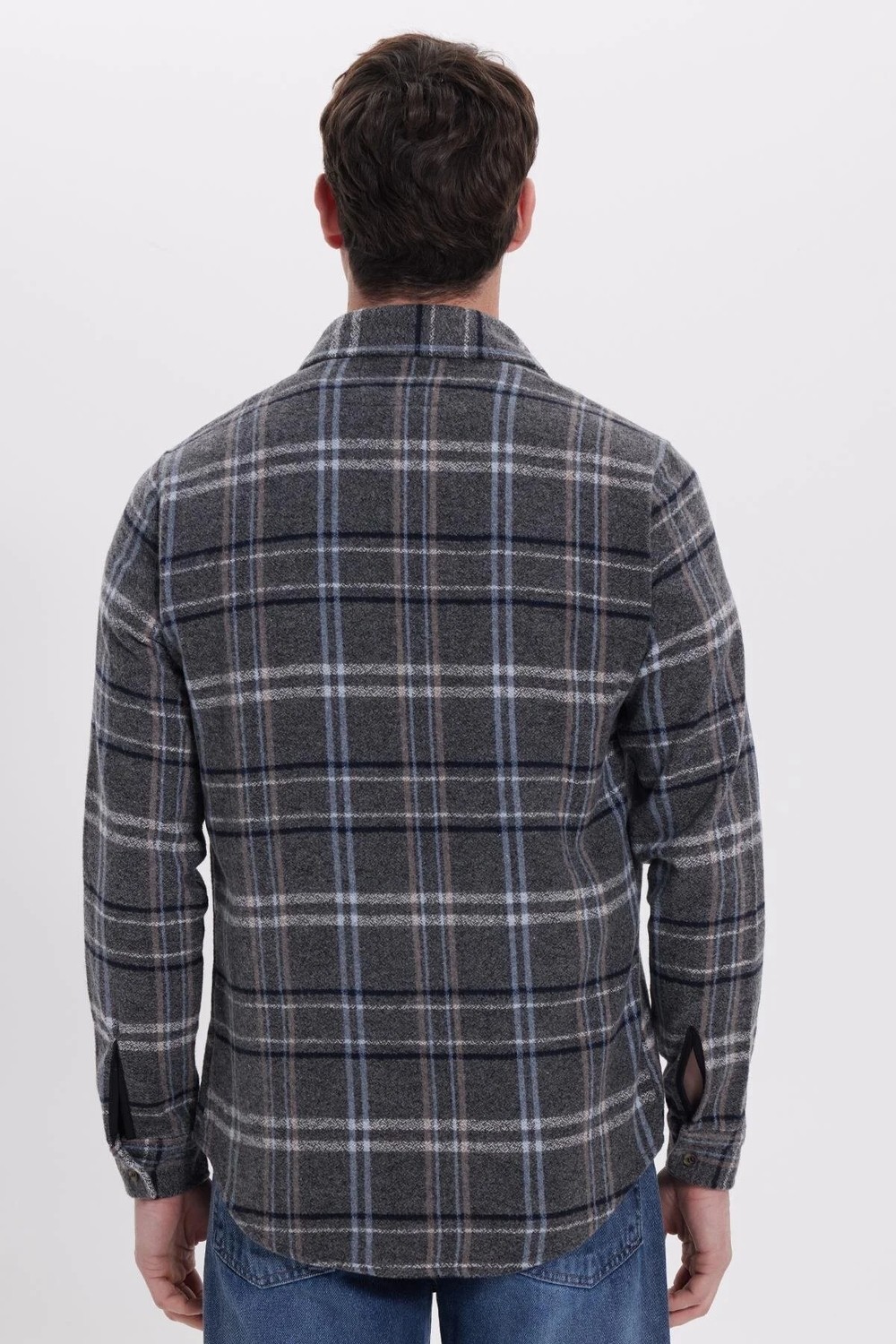 Tudors Erkek Slim Fit Dar Kesim Kareli Kışlık Oduncu Gömlek görsel 6