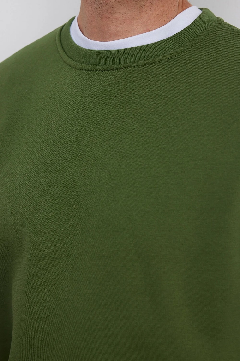 Tudors Unisex Relax Fit Rahat Kesim Pamuklu 3 İplik İçi Polarlı Basic Bordo Bisiklet Yaka Sweatshirt görsel 6