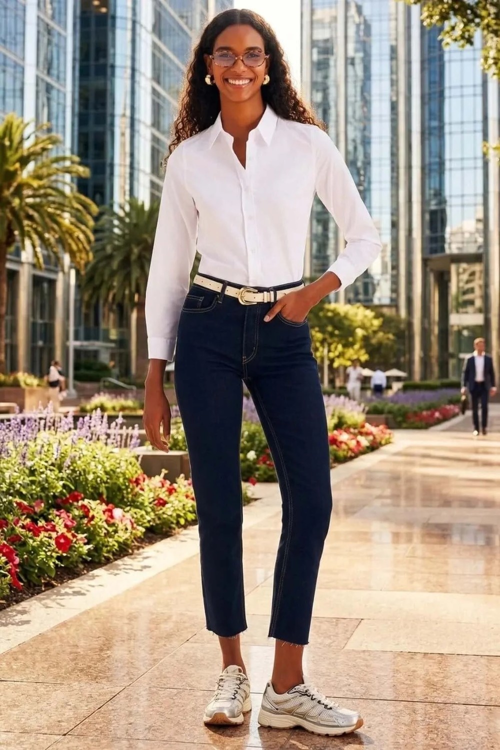 Tudors Kadın 2'li Paket Beyaz Slim Fit Dar Kesim Uzun Kollu Pamuklu Vücuda Oturan Dokulu Basic Gömlek görsel 2