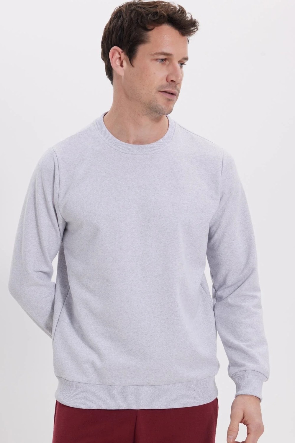 Tudors Erkek Relax Fit Rahat Kesim %100 Pamuk 2 İplik Bisiklet Yaka Siyah Sweatshirt görsel 6
