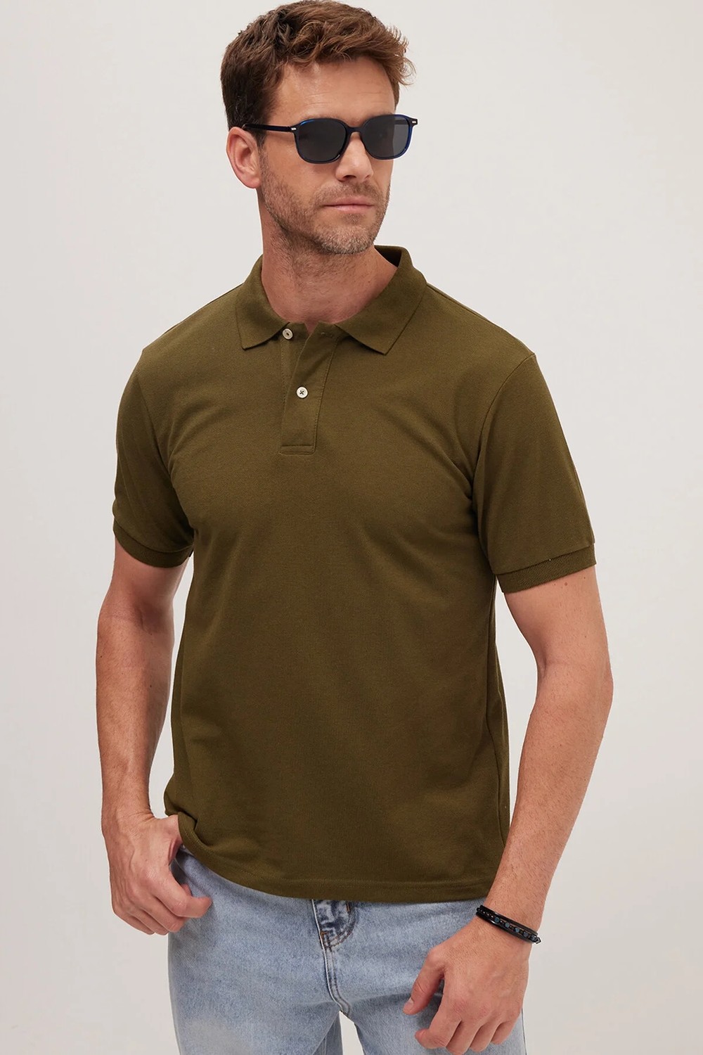 Tudors Erkek Slim Fit Dar Kesim Pamuklu Yumuşak Doku Nefes Alan Kumaş Kıvrılmaz Yaka Bordo Polo Yaka Tişört