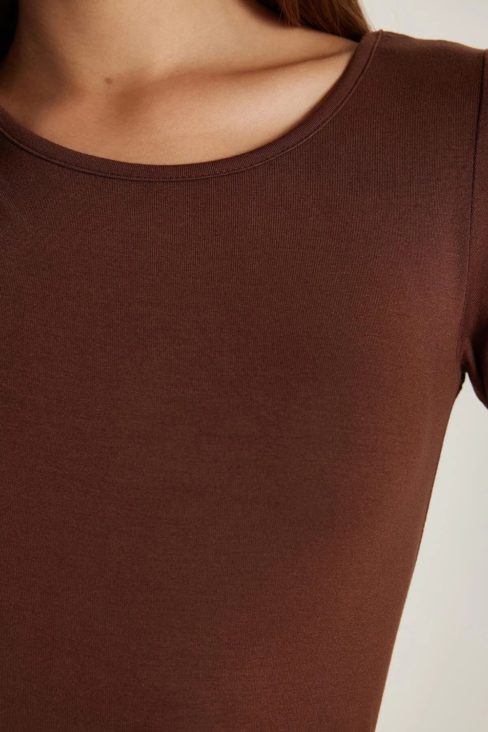 Tudors Kadın Slim Fit Dar Kesim Uzun Kollu Viskon Siyah Bluz görsel 8
