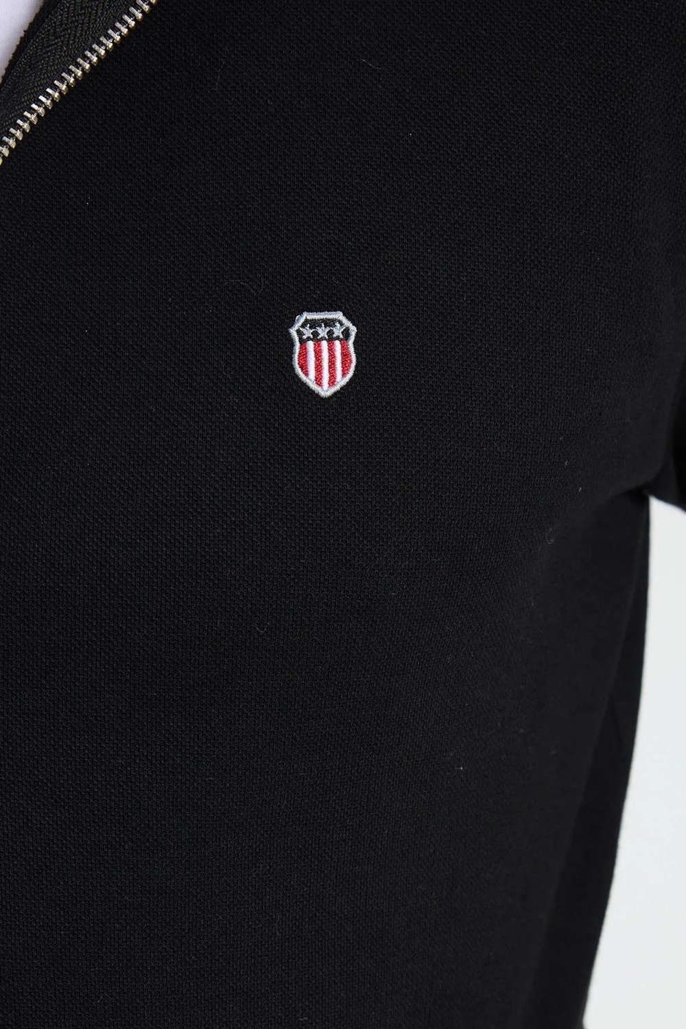 Tudors Erkek Slim Fit Dar Kesim Pamuklu Tam Fermuarlı Çift Cepli Dik Yaka Siyah Sweatshirt Hırka görsel 6
