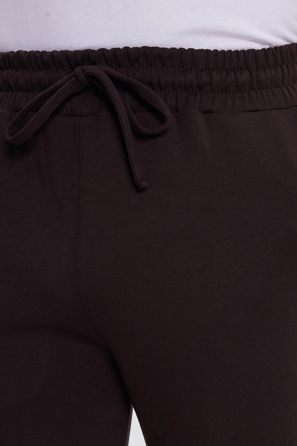 Tudors Erkek Slim Fit Dar Kesim Beli Bağcıklı 3 Cepli Geniş Paça Koyu Vizon Eşofman Altı görsel 3