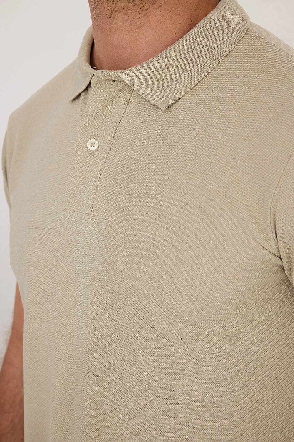 Tudors Erkek Slim Fit Dar Kesim Pamuklu Yumuşak Dokulu Serin Tutan Kumaş Düz Pike Mürdüm Polo Yaka Tişört görsel 3