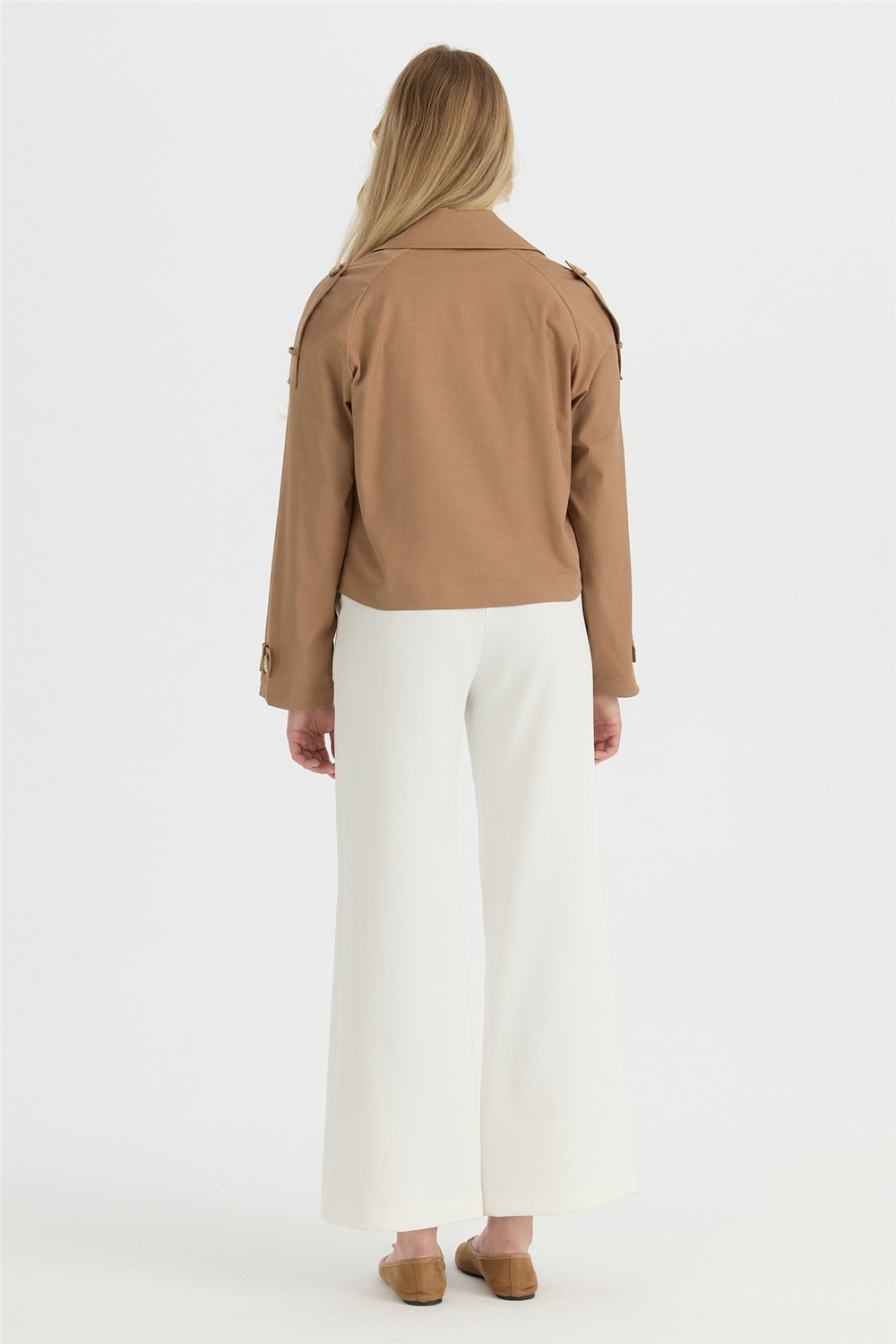 Esswaap Liora Trençkot Camel görsel 7