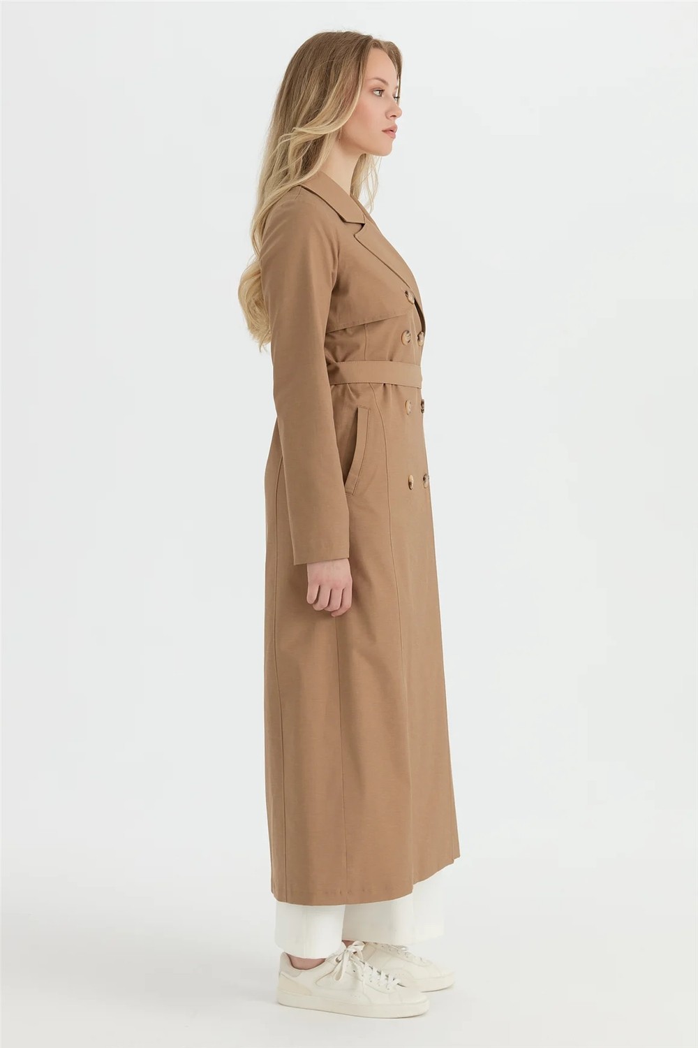 Esswaap Trençkot Camel görsel 4