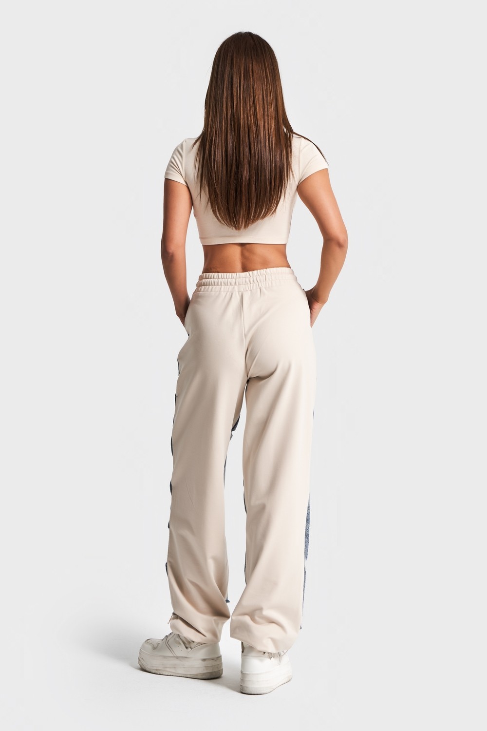It's Basic Kadın Tint Kot Rengi Lazer Detaylı Skater Jogger Fit Denim Jean görsel 6