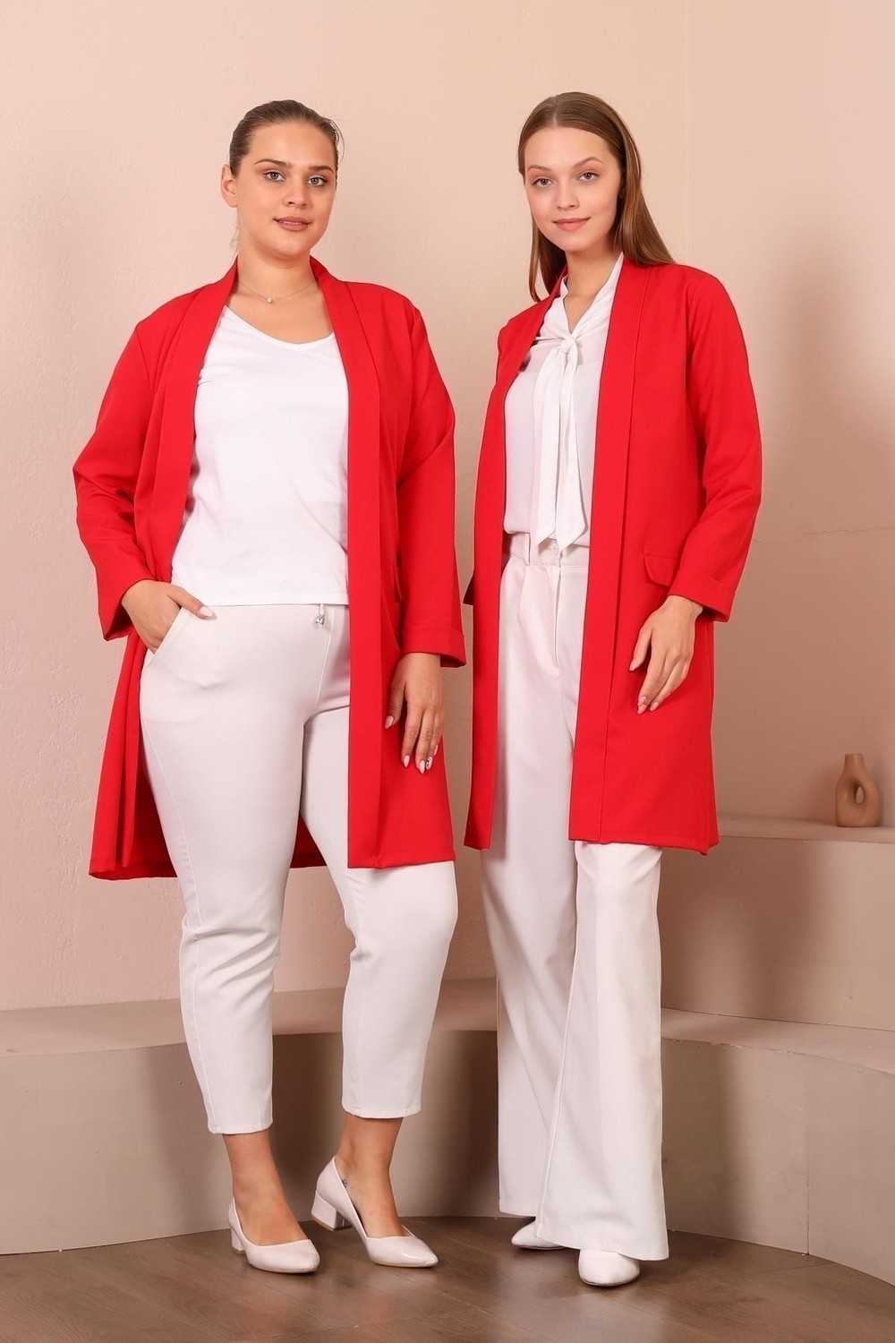FERACE Blazer Buyuk Beden Kadin Ceket Tesettur Giyim Blazer Ceket görsel 8