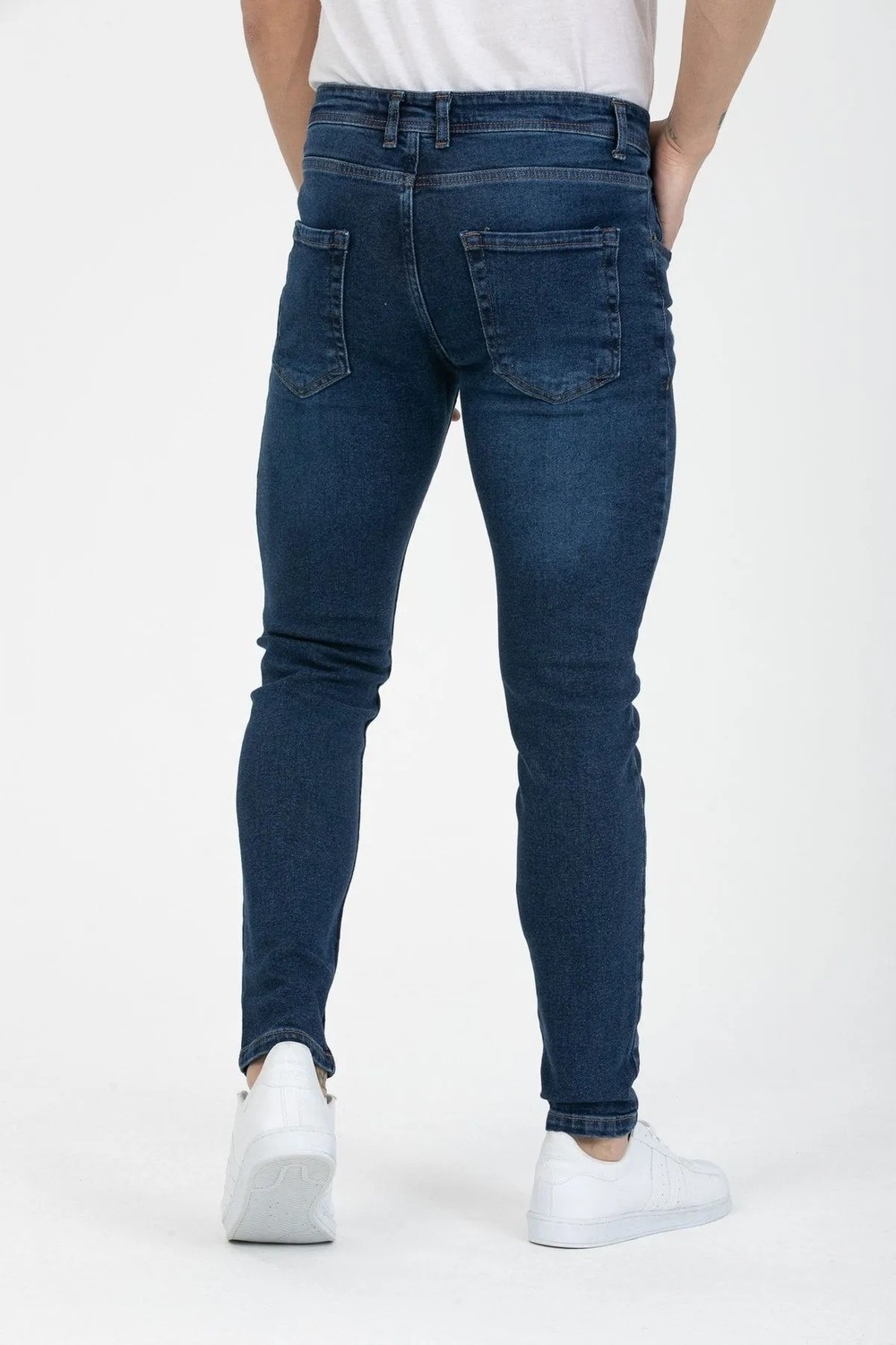 OneZero Erkek Yeşil Destroy Skinny Fit Jeans görsel 8
