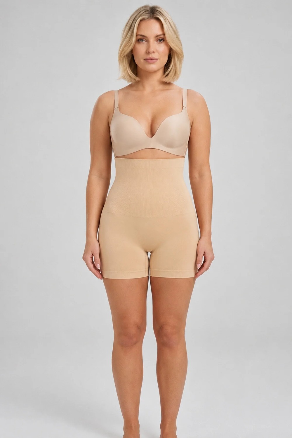 Formactive 1055 Kadın Mini Dikişsiz Boxer Korse Kalça ve Bel Sıkılaştırıcı - Yüksek Bel & Toparlayıcı İç Giyim Siyah M görsel 4