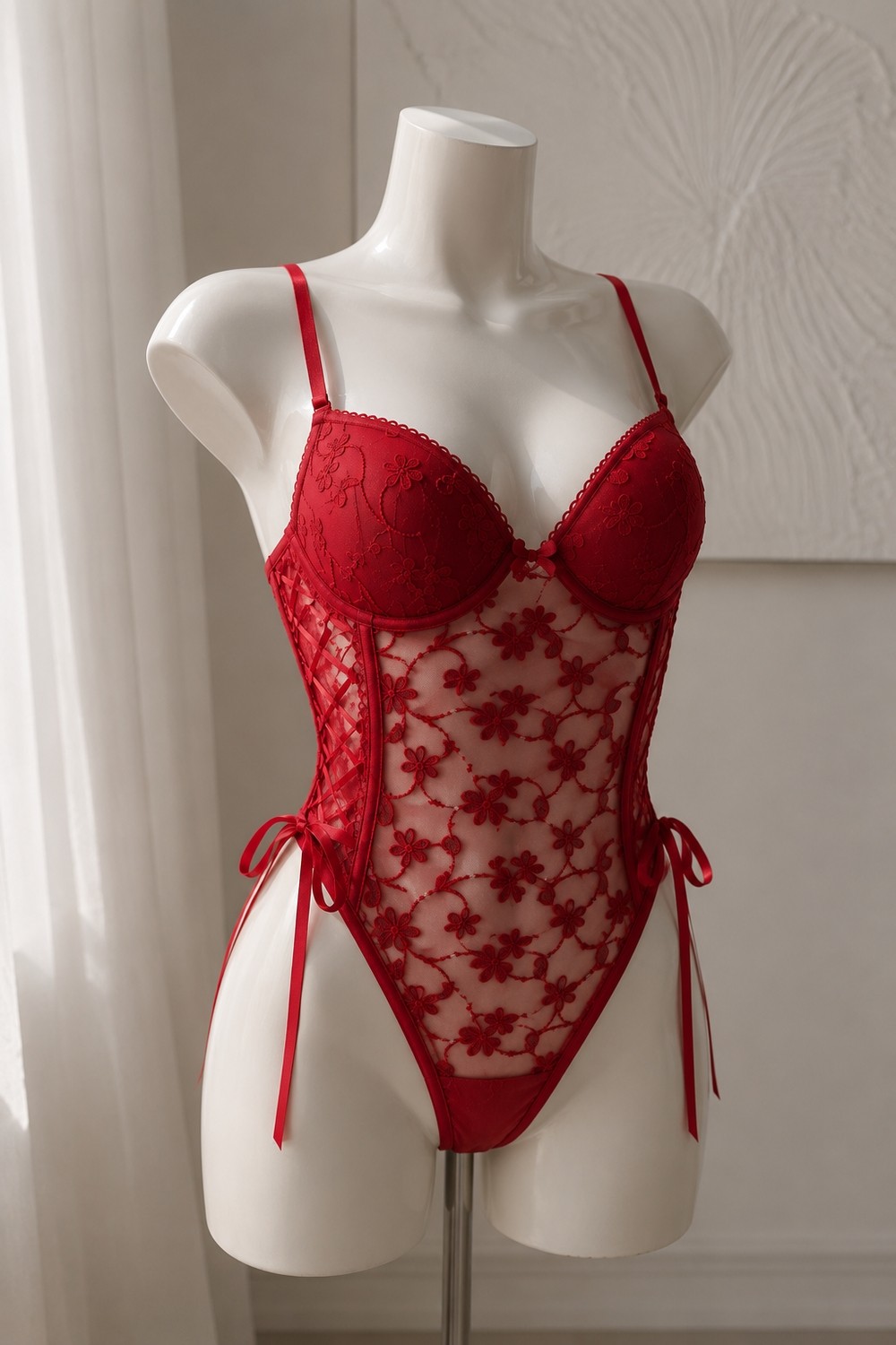 Piny Pıny Scarlet Blossom Bodysuit