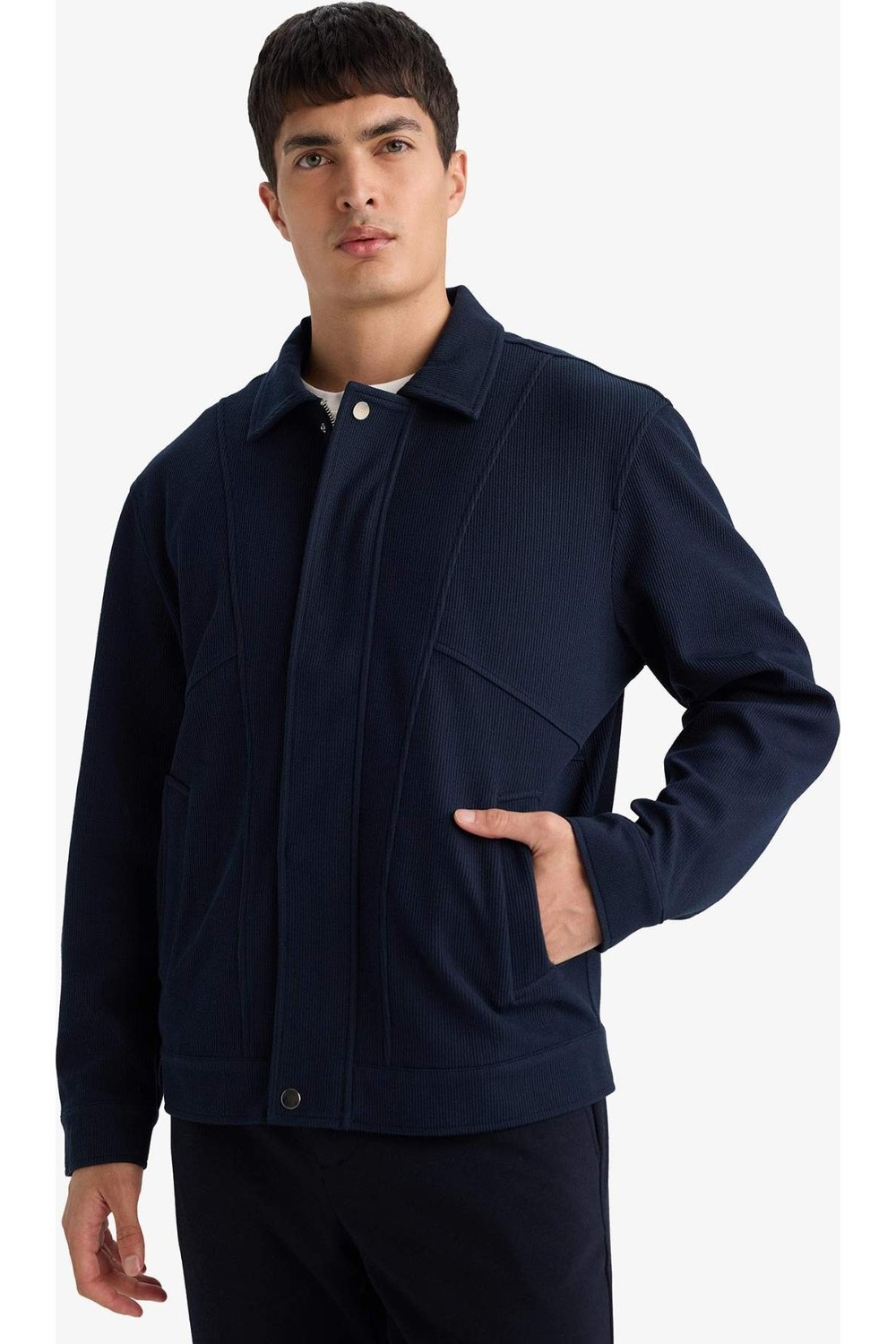 DeFacto Regular Fit Polo Yaka Mont F8482AX26SP görsel 4