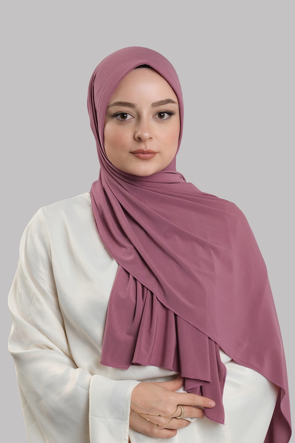 Hürrem Bone Gül Kurusu Pratik Hazır Geçmeli Şal Sandy Önü Süngerli 2412_18