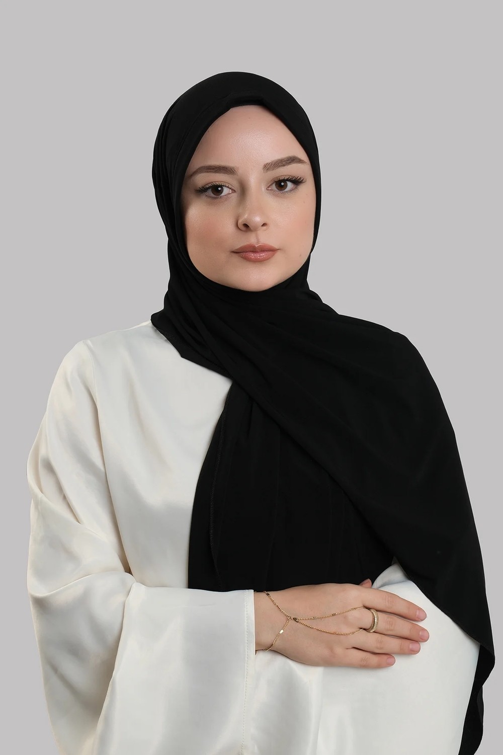 Hürrem Bone Gül Kurusu Pratik Hazır Geçmeli Şal Sandy Önü Süngerli 2412_18 görsel 7