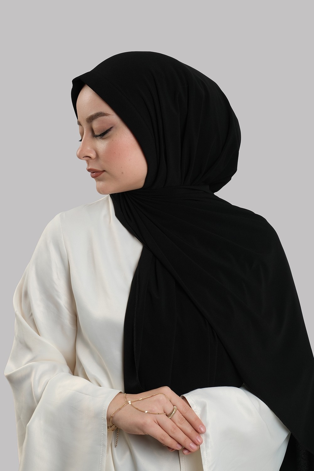 Hürrem Bone Gül Kurusu Pratik Hazır Geçmeli Şal Sandy Önü Süngerli 2412_18 görsel 8