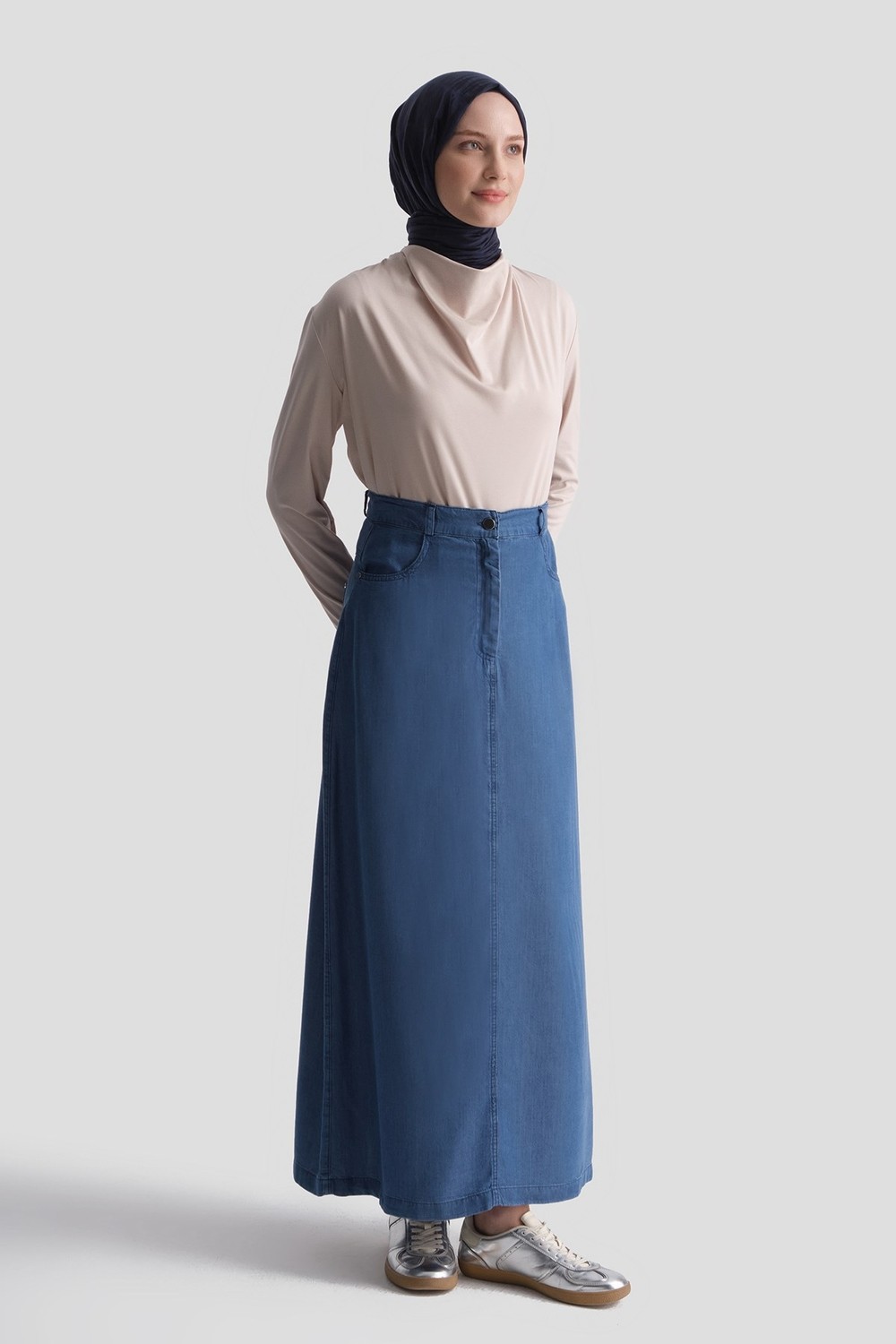 Armine Tencel Kalem Etek Mavi