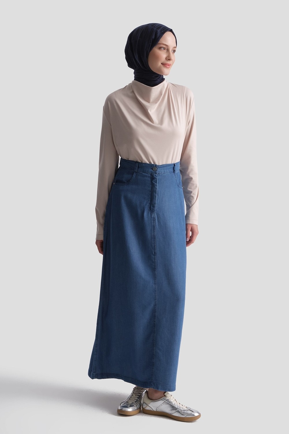 Armine Tencel Kalem Etek Mavi görsel 2