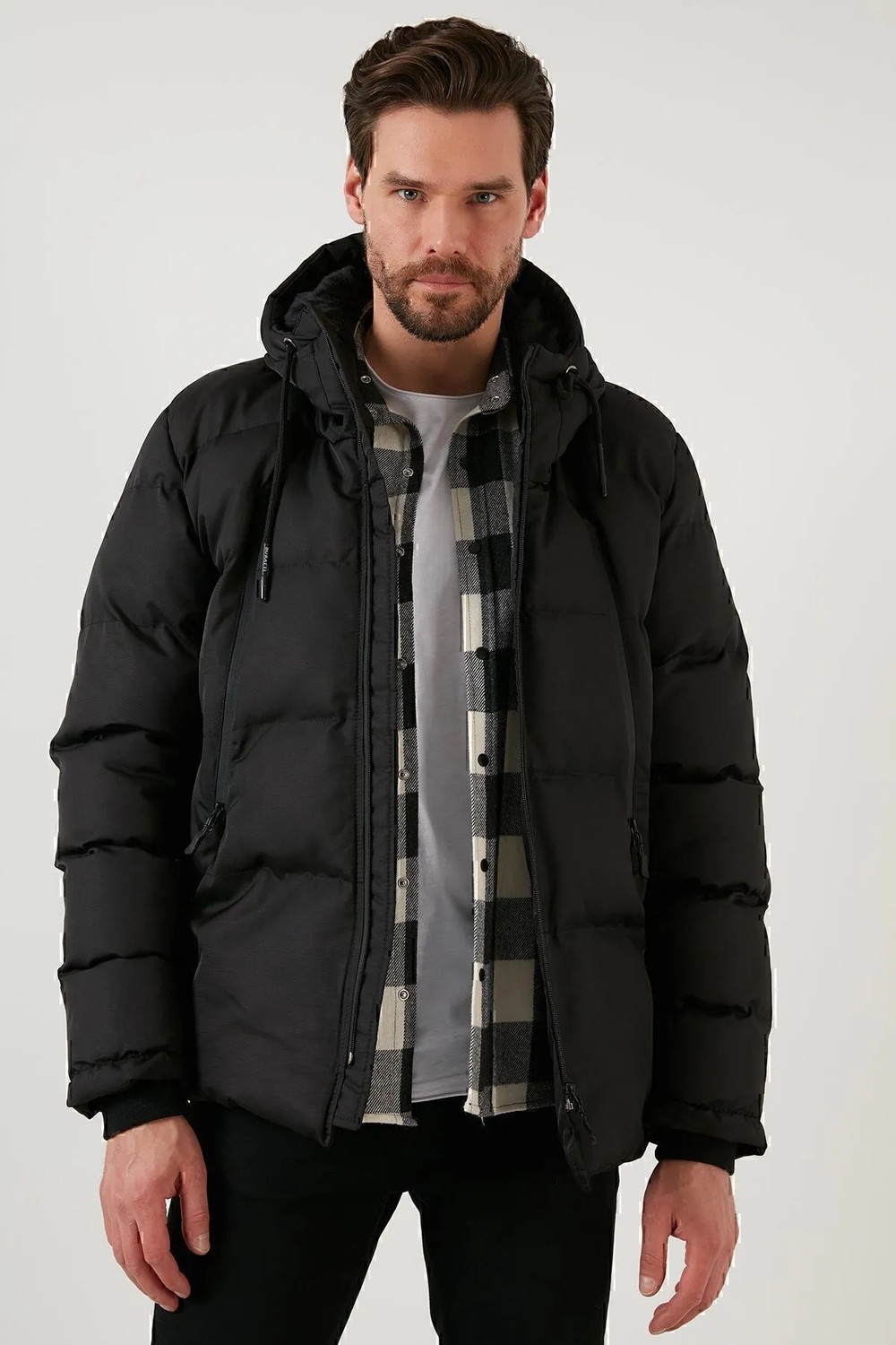 Buratti Kapüşonlu Suya Ve Rüzgara Dayanıklı Soğuk Geçirmez Slim Fit Mont Erkek Mont 5717101 görsel 7
