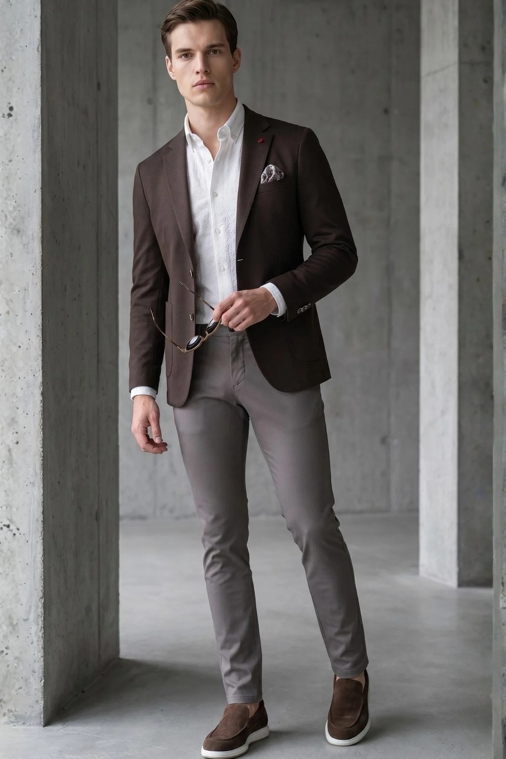 İmza Camel 6 Drop Slim Fit Pamuklu Ceket 1002260126