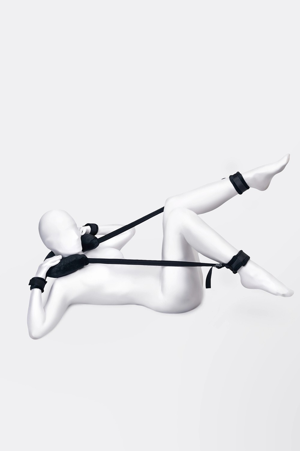 Nevamel ® Anonymo Bdsm Sabitleme Kemeri #0701 Yastıklı, Kadife, Siyah, 127 cm (KOD:0701) görsel 2