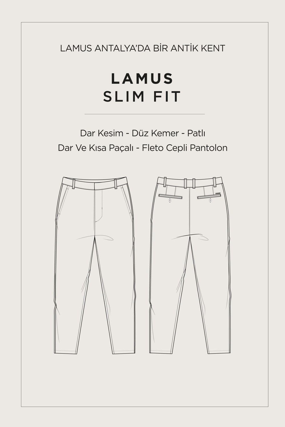 AVVA Erkek Siyah Klasik Bel Kolay Ütülenen Chino Slim Fit Pantolon B003035 görsel 6